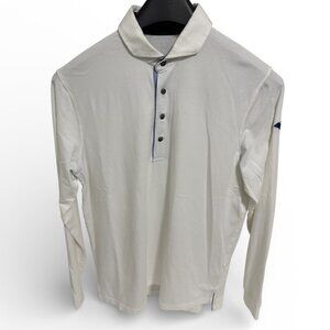 Greyson Men’s Golf Polo Long Sleeve Button Up White Men’s Size Xl Logo Soft